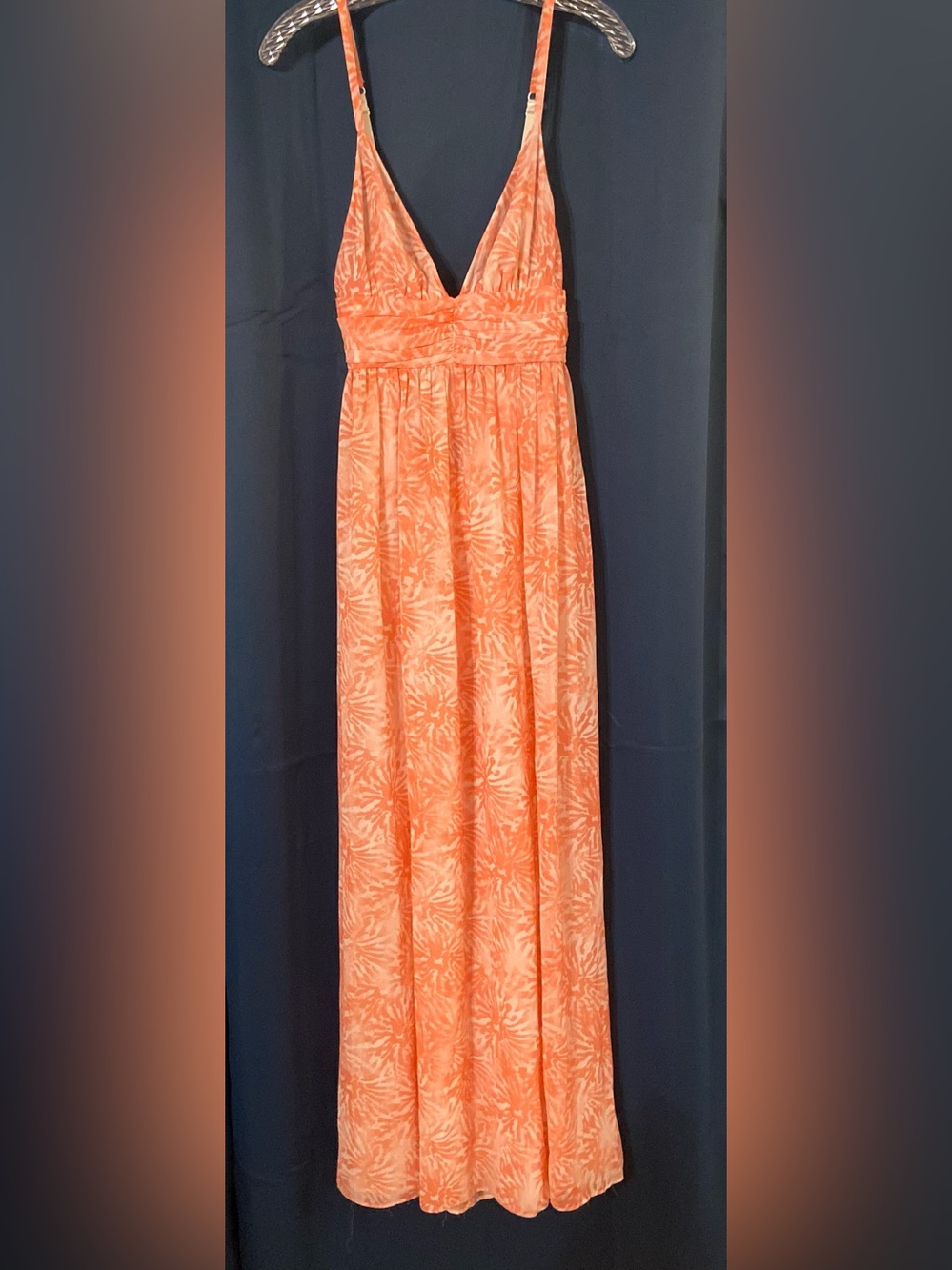Moda International Coral Printed Maxi Dress